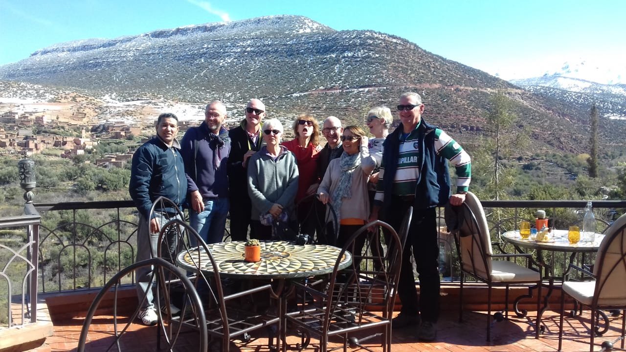 tourist happy day from Jebel toubkal